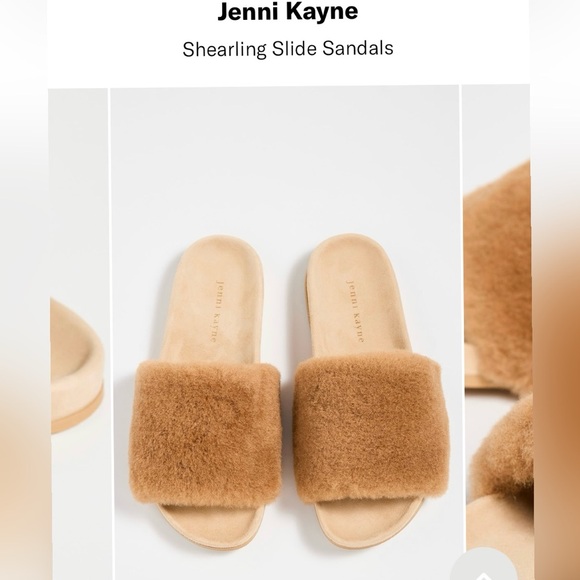Jenni Kayne Shearling Slide Sandals Natural Size 6 $325 LIKE NEW - Picture 6 of 8